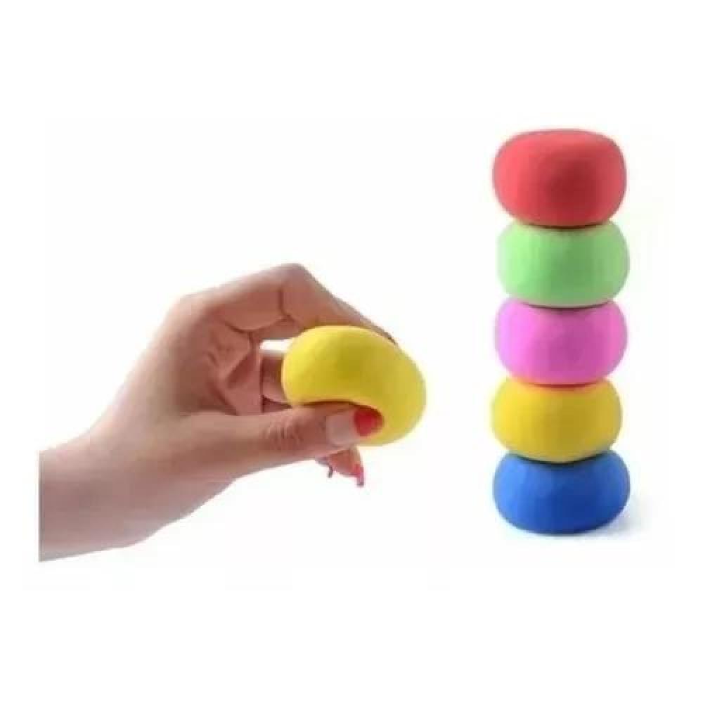 PACK DE 6 COLORES MASA FLEXIBLE FUNNY GUMMY/GOMA EVA MOLDEABLE - 2