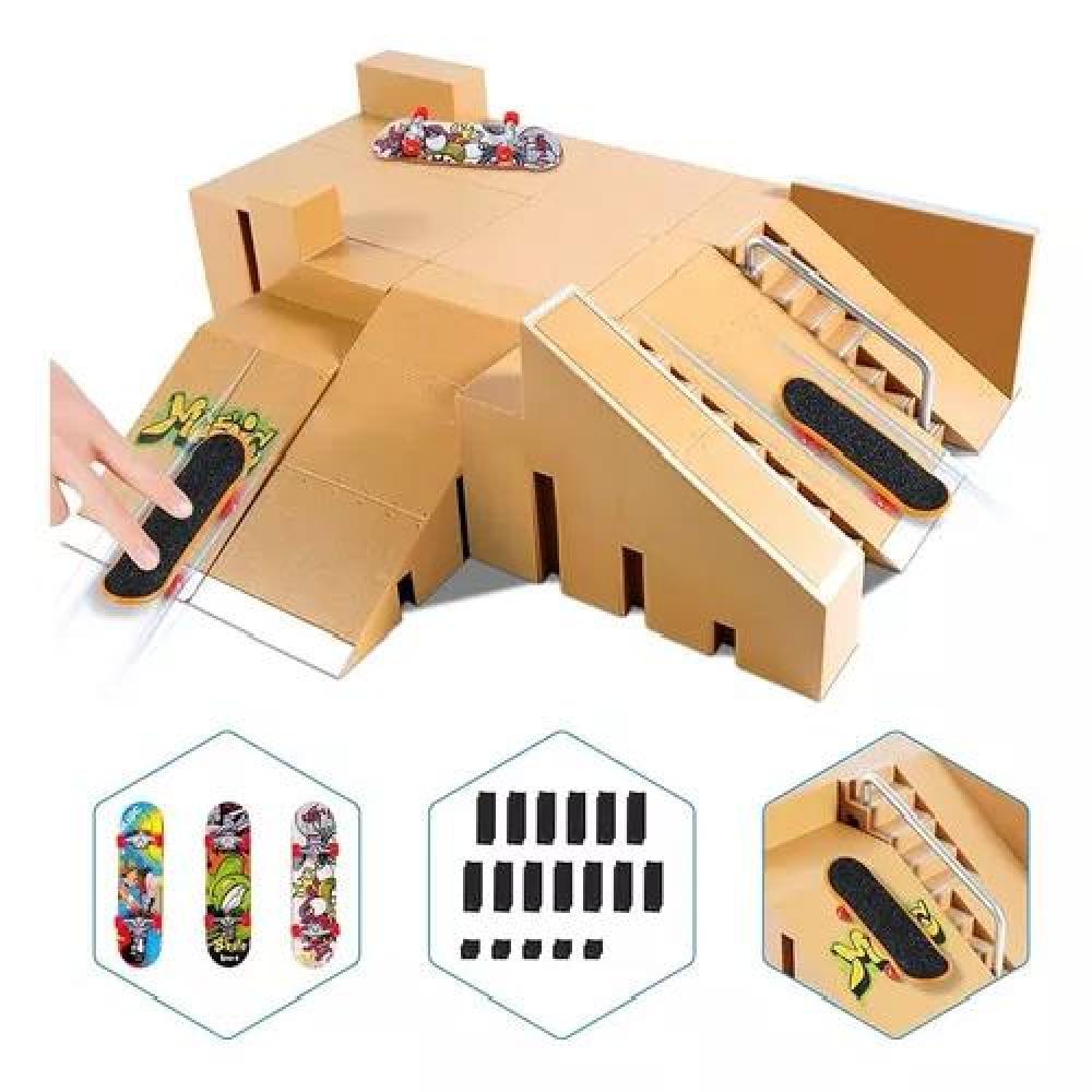 SET DE 12 MINI JUEGOS DE SKATE PARA DEDOS CON ACCESORIOS - 1
