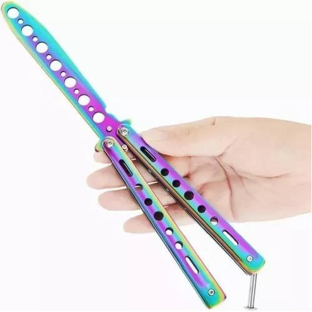 CUCHILLO NAVAJA MARIPOSA PARA PRÁCTICA ENTRENAMIENTO MARIPOS - 1