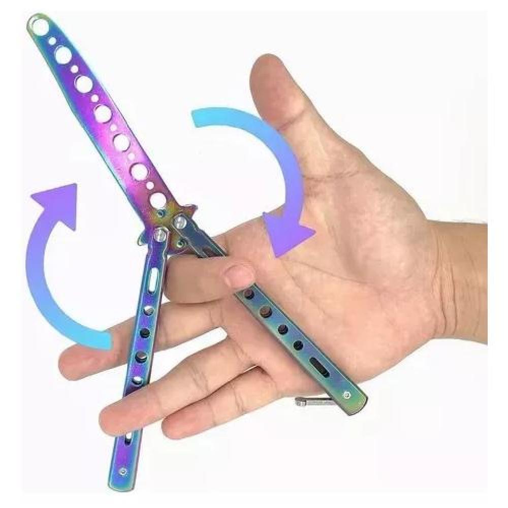 CUCHILLO NAVAJA MARIPOSA PARA PRÁCTICA ENTRENAMIENTO MARIPOS - 4