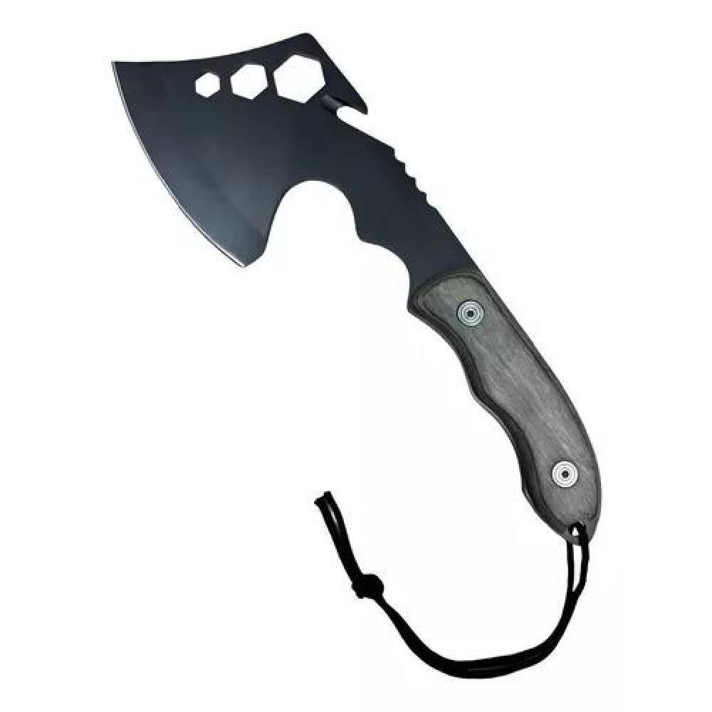 HACHA SUPERVIVENCIA CUCHILLO DEFENSA PERSONAL CUCHILLO CAZA COLOR NEGRO - 2