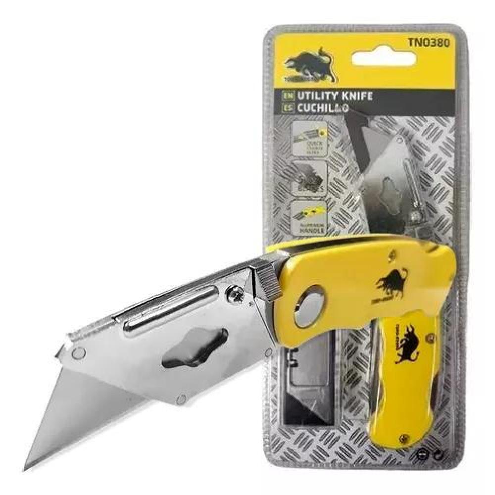 CUCHILLO CARTONERO RETRACTIL TIPO NAVAJA REPUESTO 6 HOJAS - 1