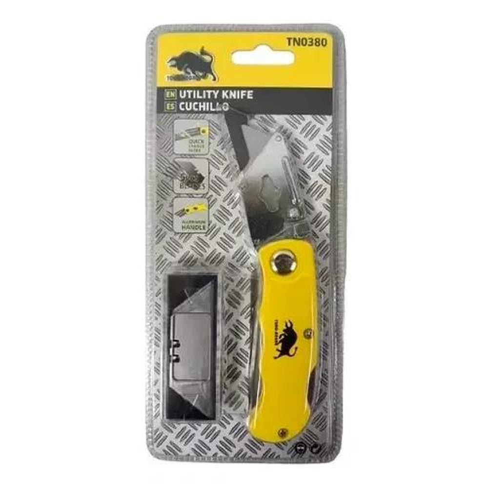 CUCHILLO CARTONERO RETRACTIL TIPO NAVAJA REPUESTO 6 HOJAS - 3