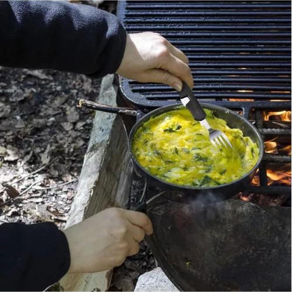 SET CUBIERTOS SERVICIOS CAMPING CUCHARA TENEDOR TREKKING 4-1 - 6