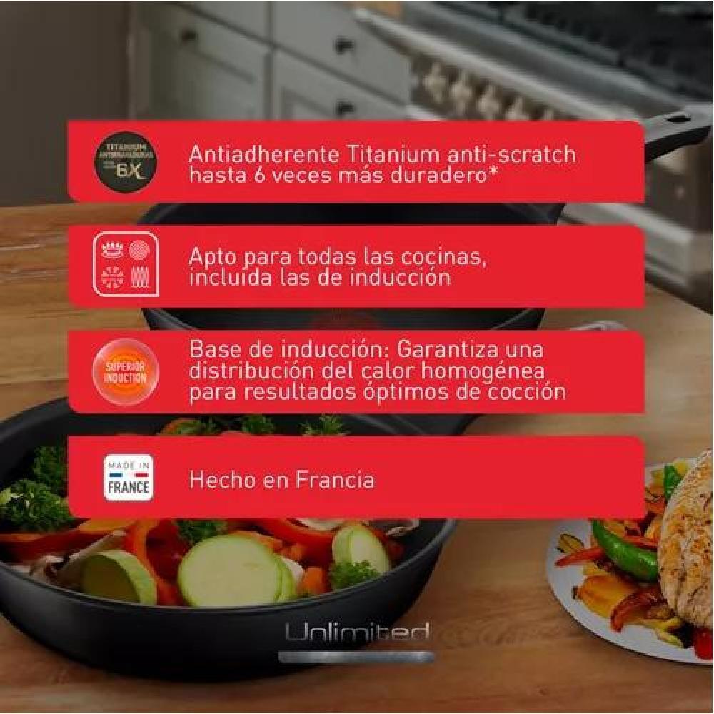 PANQUEQUERA 25 CM UNLIMITED TEFAL COLOR NEGRO - 5