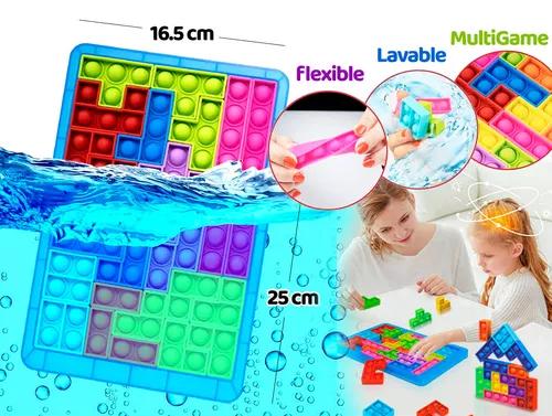 ROMPECABEZA ROSADO JUEGO POP IT BURBUJAS BLOQUES TETRIS PUZZLE - 3