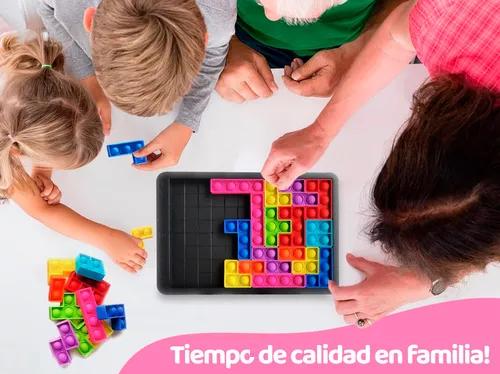 ROMPECABEZA ROSADO JUEGO POP IT BURBUJAS BLOQUES TETRIS PUZZLE - 4