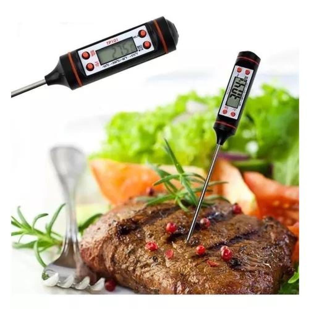 TERMÓMETRO PARA MEDIR TEMPERATURA DE ALIMENTOS, COCINA, COLOR NEGRO - 3