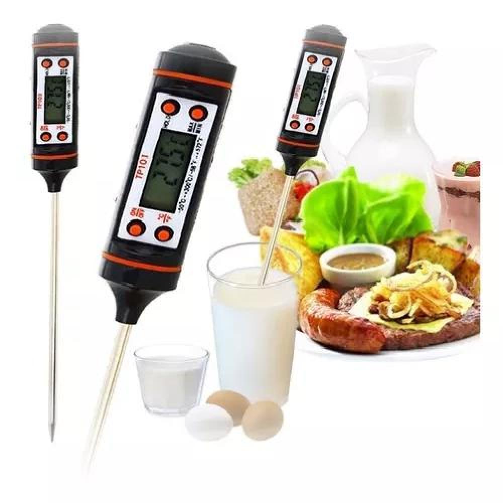 TERMÓMETRO PARA MEDIR TEMPERATURA DE ALIMENTOS, COCINA, COLOR NEGRO - 4