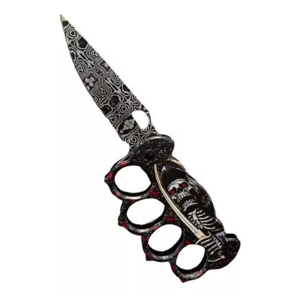 MANOPLA CUCHILLO HIBRIDA MERCENARIO PUÑAL TACTICO DEFENSA - 1