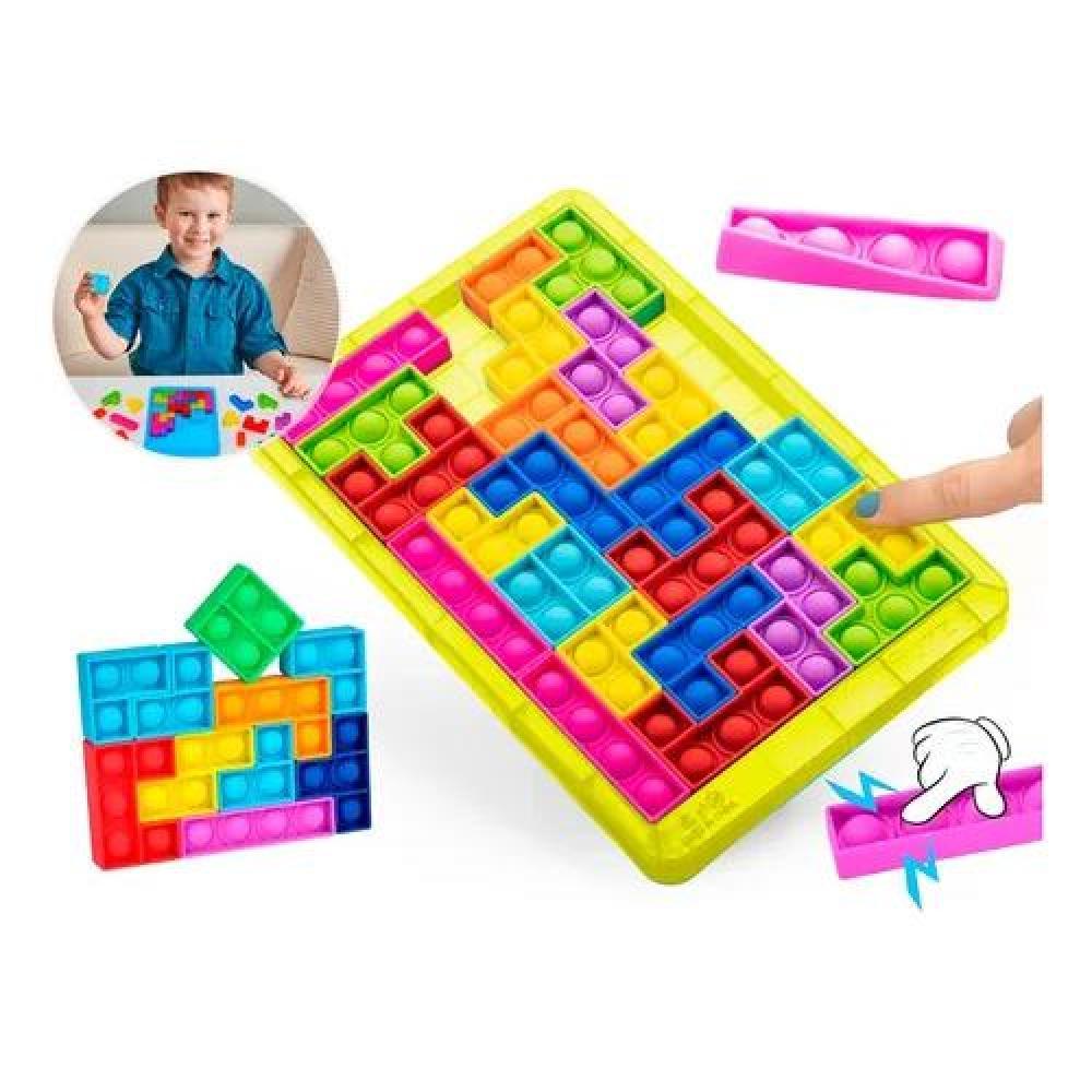 ROMPECABEZA VERDE JUEGO POP IT BURBUJAS BLOQUES TETRIS PUZZLE - 1
