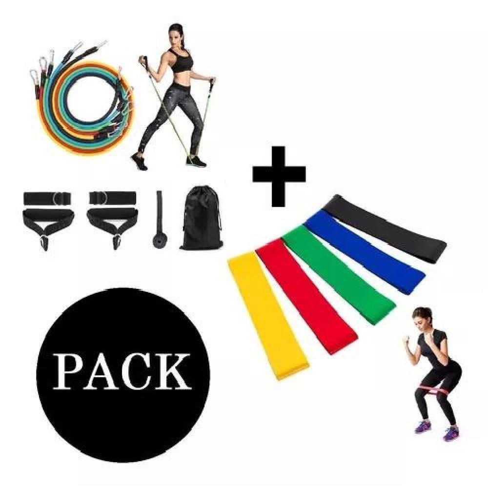 PACK SET LIGAS DE EJERCICIOS+ BANDAS DE RESISTENCIA FIT - 3