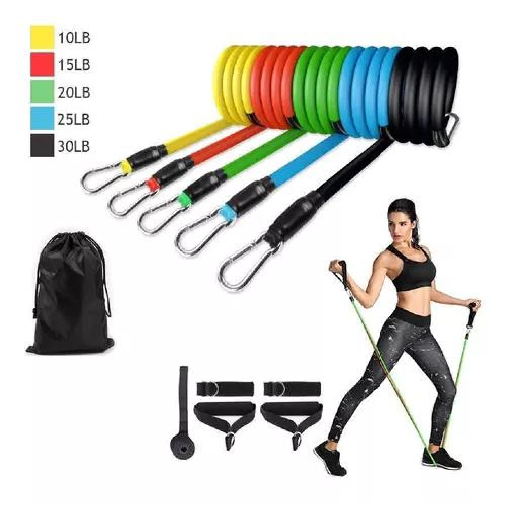 PACK SET LIGAS DE EJERCICIOS+ BANDAS DE RESISTENCIA FIT - 4