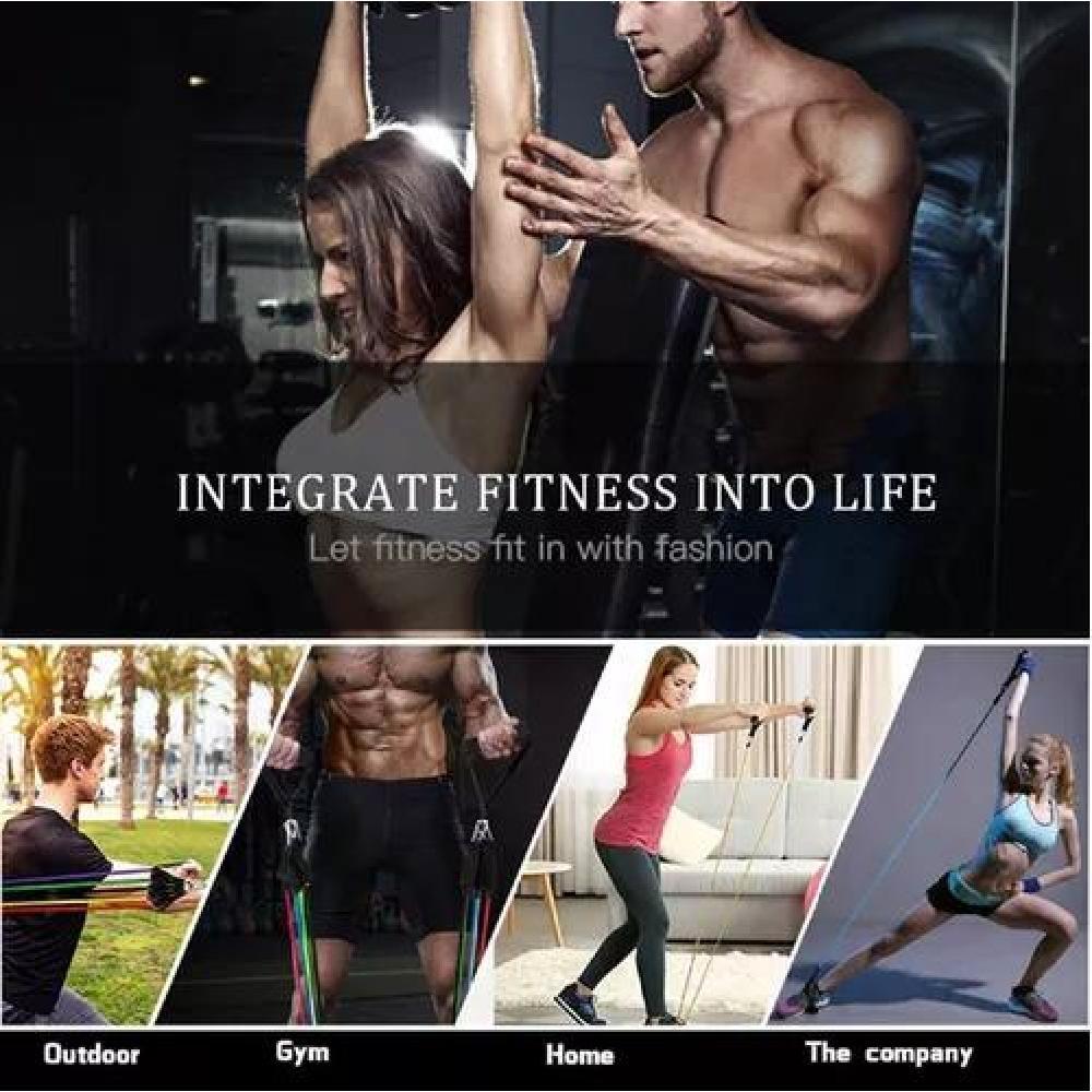 PACK SET LIGAS DE EJERCICIOS+ BANDAS DE RESISTENCIA FIT - 7