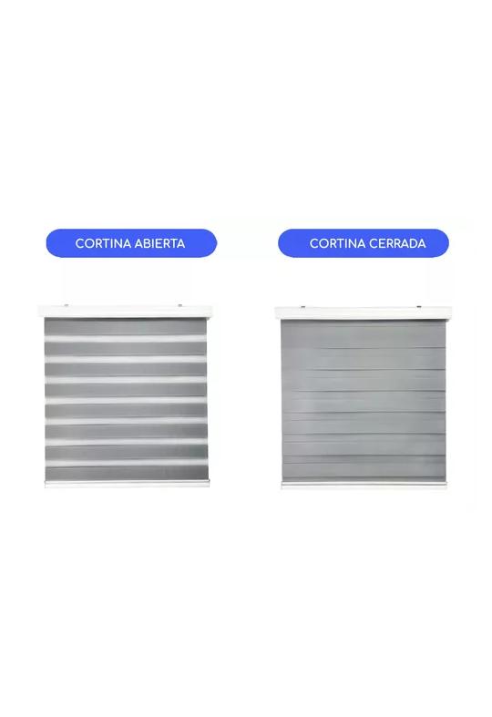 CORTINA ROLLER DUO ZEBRA DÍA NOCHE 150X200CM GRIS - 4