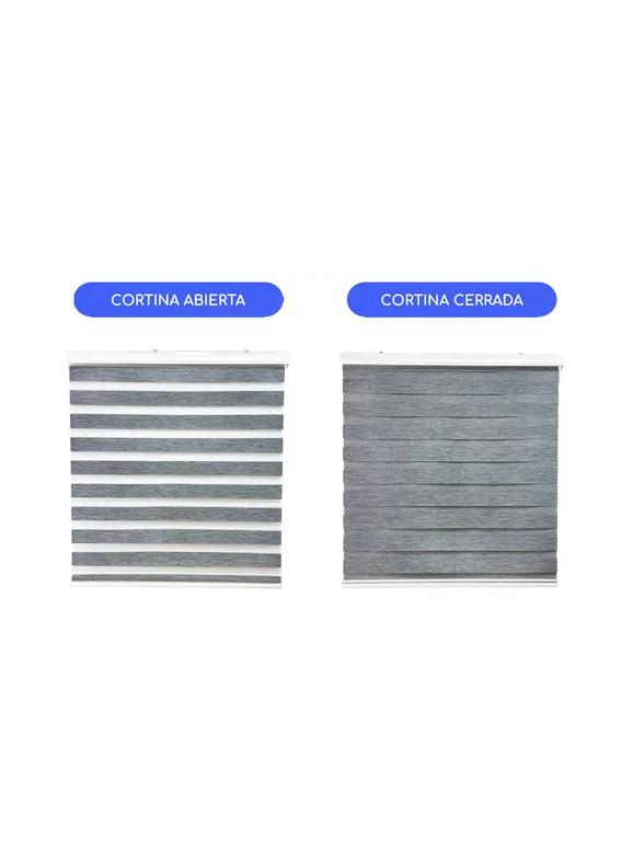 CORTINA ROLLER DUO ZEBRA DÍA NOCHE 150X200CM GRIS JASPEADO - 7