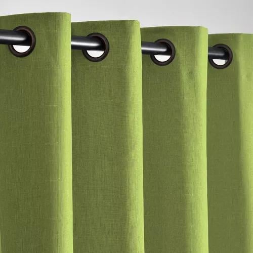CORTINA LINO CON BLACKOUT ENGOMADO TÉRMICA 140X220 VERDE - 1
