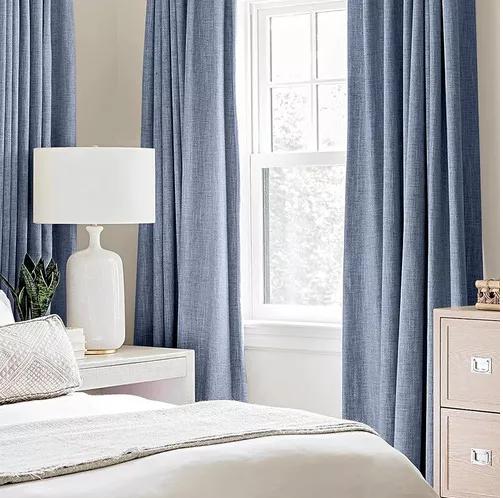 CORTINA BLACKOUT 100% 2 PAÑOS 140X220CM TEXTURA LINO DENIM - 2