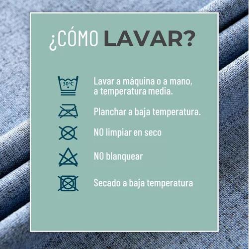 CORTINA BLACKOUT 100% 2 PAÑOS 140X220CM TEXTURA LINO DENIM - 7