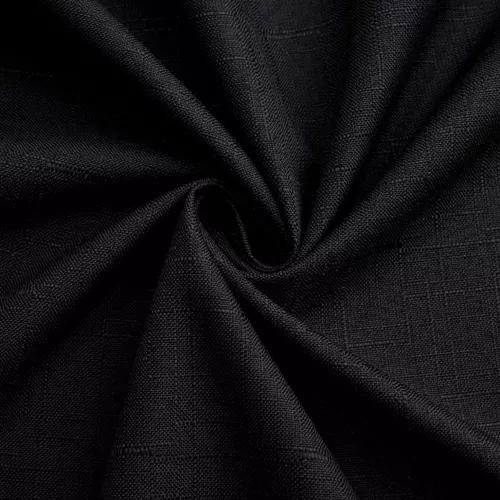 CORTINA LINO CON BLACKOUT ENGOMADO TÉRMICA 140X220 NEGRO - 1