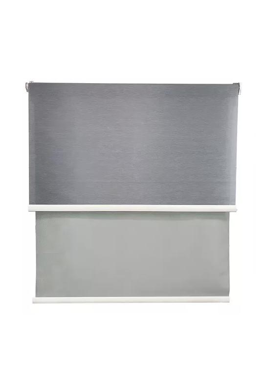 CORTINA ROLLER BLACKOUT 2 PAÑOS 160X240 DOBLE VISILLO GRIS SIN CENEFA - 1