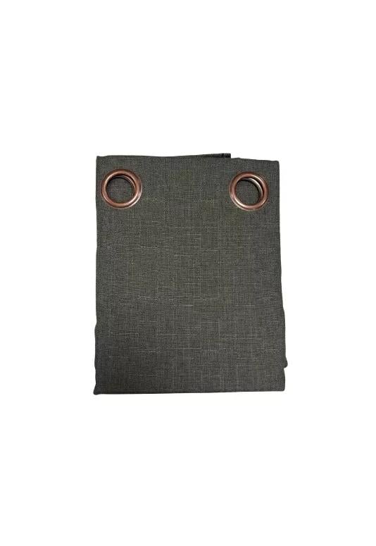CORTINA LINO CON BLACKOUT ENGOMADO TÉRMICA 140X220 GRIS GRAFITO - 1