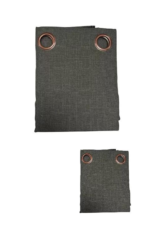 CORTINA LINO CON BLACKOUT ENGOMADO TÉRMICA 140X220 GRIS GRAFITO - 2