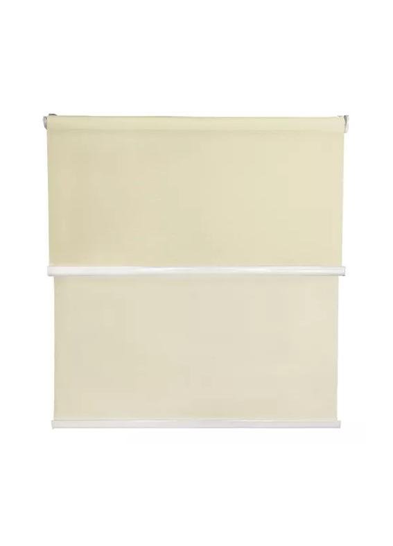 CORTINA ROLLER BLACKOUT 2 PAÑOS 120X240 DOBLE VISILLO BEIGE SIN CENEFA - 1