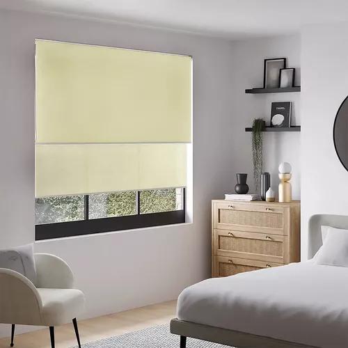 CORTINA ROLLER BLACKOUT 2 PAÑOS 120X240 DOBLE VISILLO BEIGE SIN CENEFA - 6