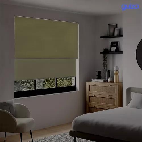 CORTINA ROLLER BLACKOUT 2 PAÑOS 120X240 DOBLE VISILLO BEIGE SIN CENEFA - 7