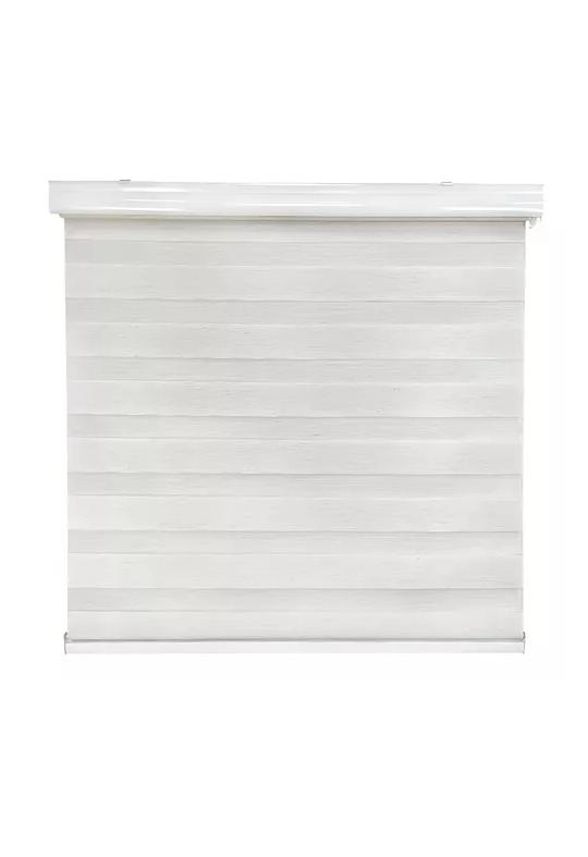 CORTINA ROLLER DUO ZEBRA DÍA NOCHE 150X200CM BLANCO JASPEADO - 1