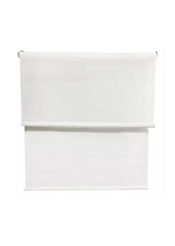 CORTINA ROLLER BLACKOUT 2 PAÑOS 160X240 DOBLE VISILLO BLANCO SIN CENEFA - 1