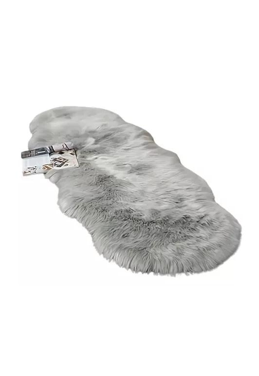 ALFOMBRA PELUDA BAJADA DE CAMA 180X60 CM GRIS CLARO - 1