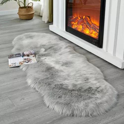 ALFOMBRA PELUDA BAJADA DE CAMA 180X60 CM GRIS CLARO - 2