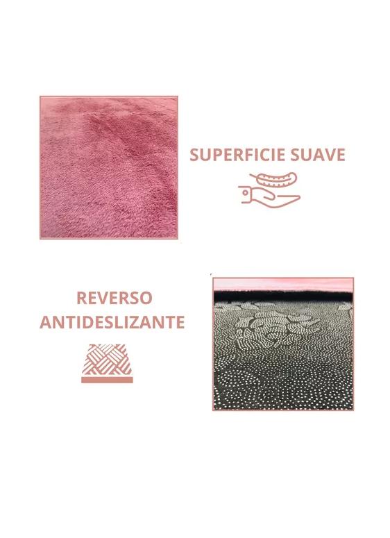 BAJADA DE CAMA ALFOMBRA MANTA PELUDA 120X60 CM ROJA - 3