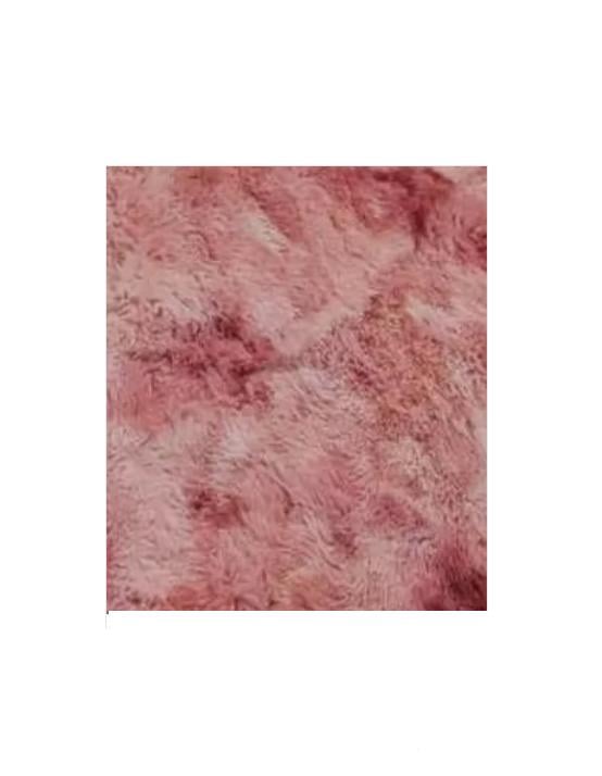 ALFOMBRA PELUDA GRANDE 2X2.4 M ROSADO JASPEADO - 1