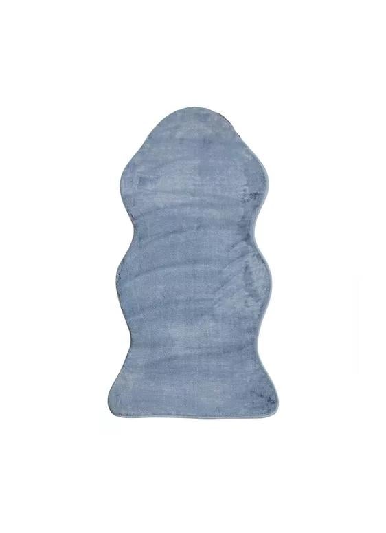 BAJADA DE CAMA ALFOMBRA MANTA PELUDA 120X60 CM GRIS - 1