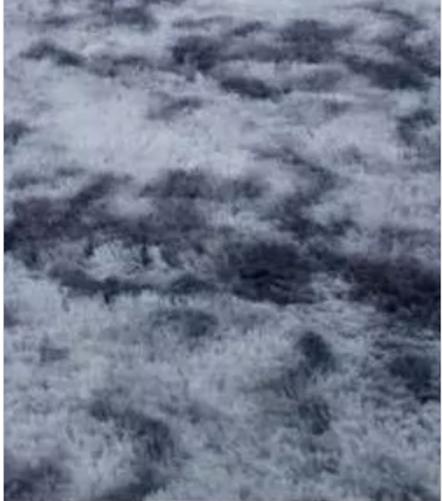 ALFOMBRA PELUDA GRANDE 2X2.4 M GRIS OSCURO JASPEADO - 1