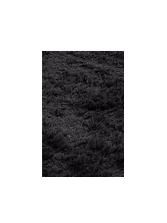 ALFOMBRA PELUDA GRANDE 2X2.4 M EN COLOR NEGRO - 1