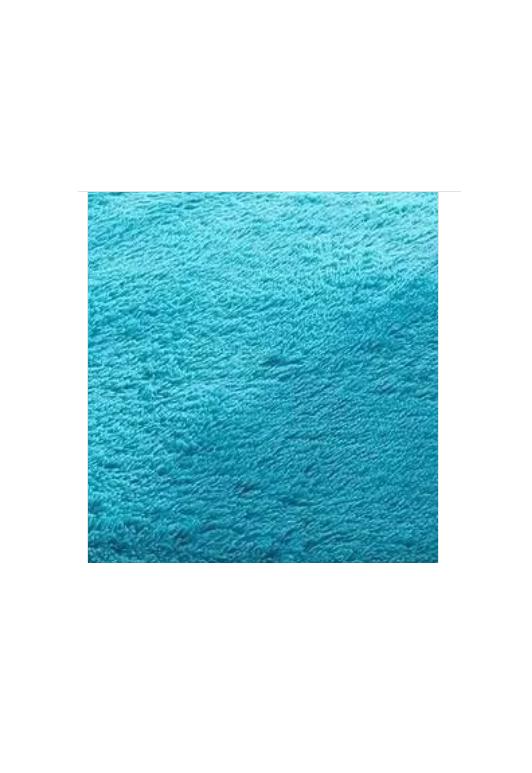 ALFOMBRA PELUDA GRANDE 2X2.4 M TURQUESA - 1