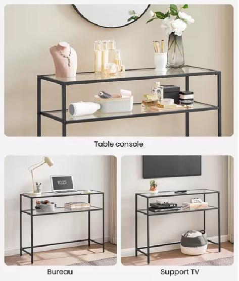 MESA DE ARRIMO VIDRIO BLACK PREMIUM - 3