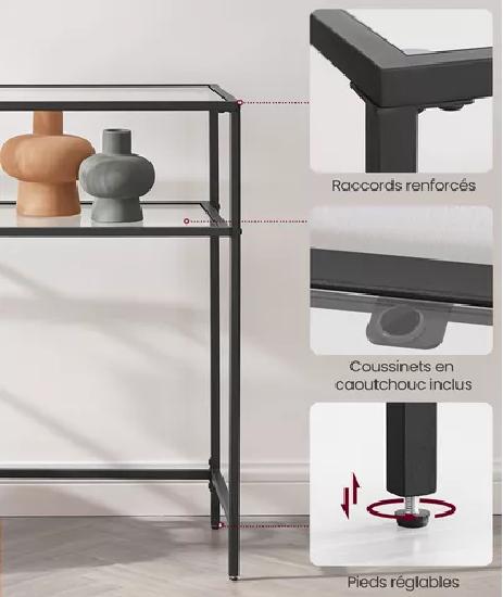 MESA DE ARRIMO VIDRIO BLACK PREMIUM - 4