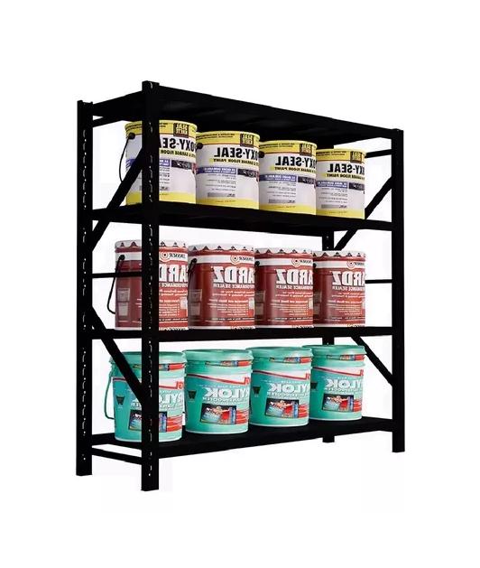 ESTANTE METÁLICO NEGRO RACK 200X200X60CM 800KG ARMADO RÁPIDO - 3