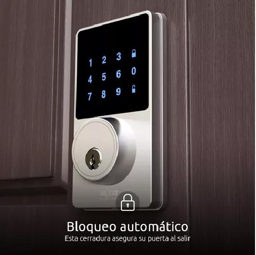 CERRADURA INTELIGENTE SMART WIFI APP PLATEADA - 2
