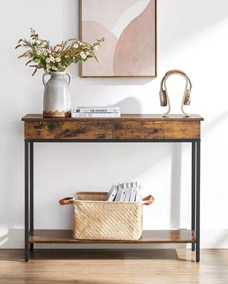 MUEBLE RECIBIDOR ARRIMO 2 CAJONERA BRISTOL, ESTILO INDUSTRIAL - 5