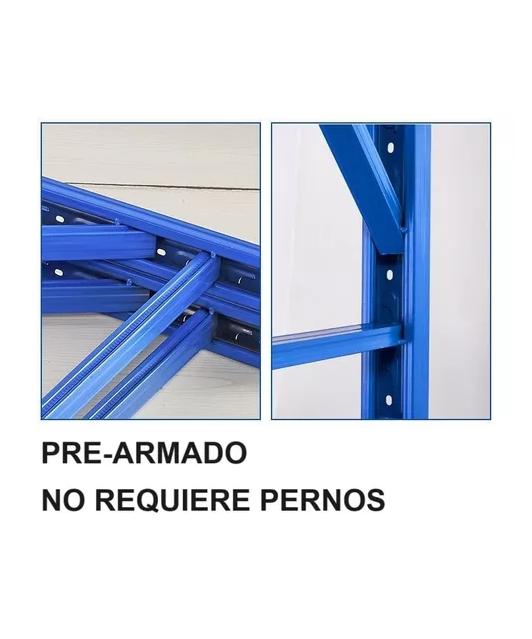 ESTANTE METÁLICO RACK 200X150X50CM 400KG ARMADO RÁPIDO - 3
