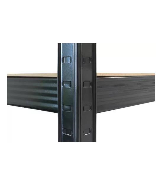 ESTANTE METÁLICO NEGRO 5 NIVELES ALTURA AJUSTABLE 180X90X40 - 3