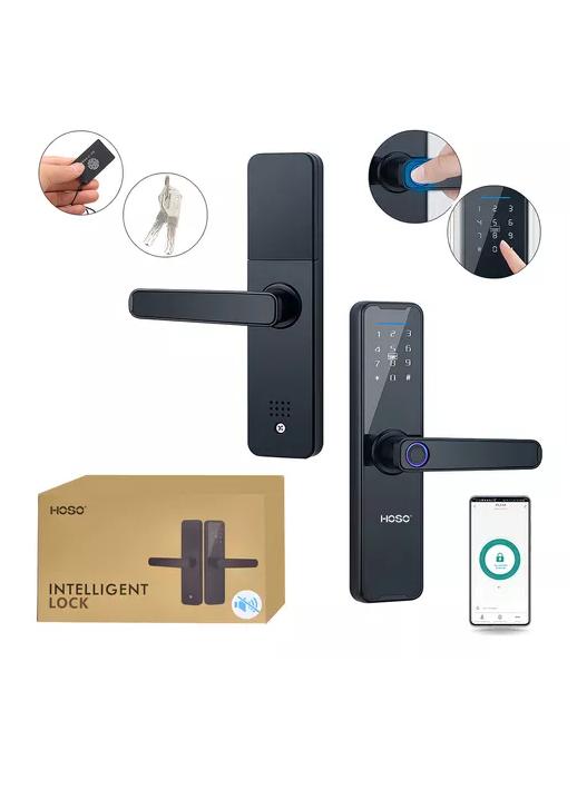 CERRADURA INTELIGENTE DIGITAL ELÉCTRICA TUYA APP CON WIFI NEGRA - 3