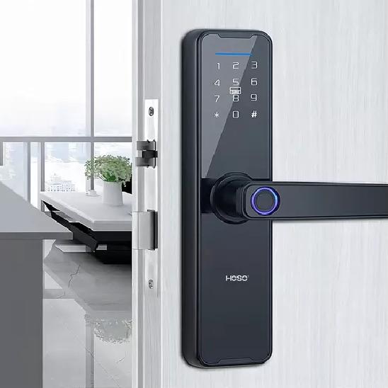 CERRADURA INTELIGENTE DIGITAL ELÉCTRICA TUYA APP CON WIFI NEGRA - 4