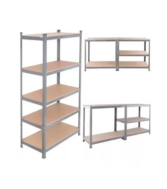 ESTANTE RACK METÁLICO 180 X 90 X 40 GALVANIZADO IMSI HOME PLATEADO - 4